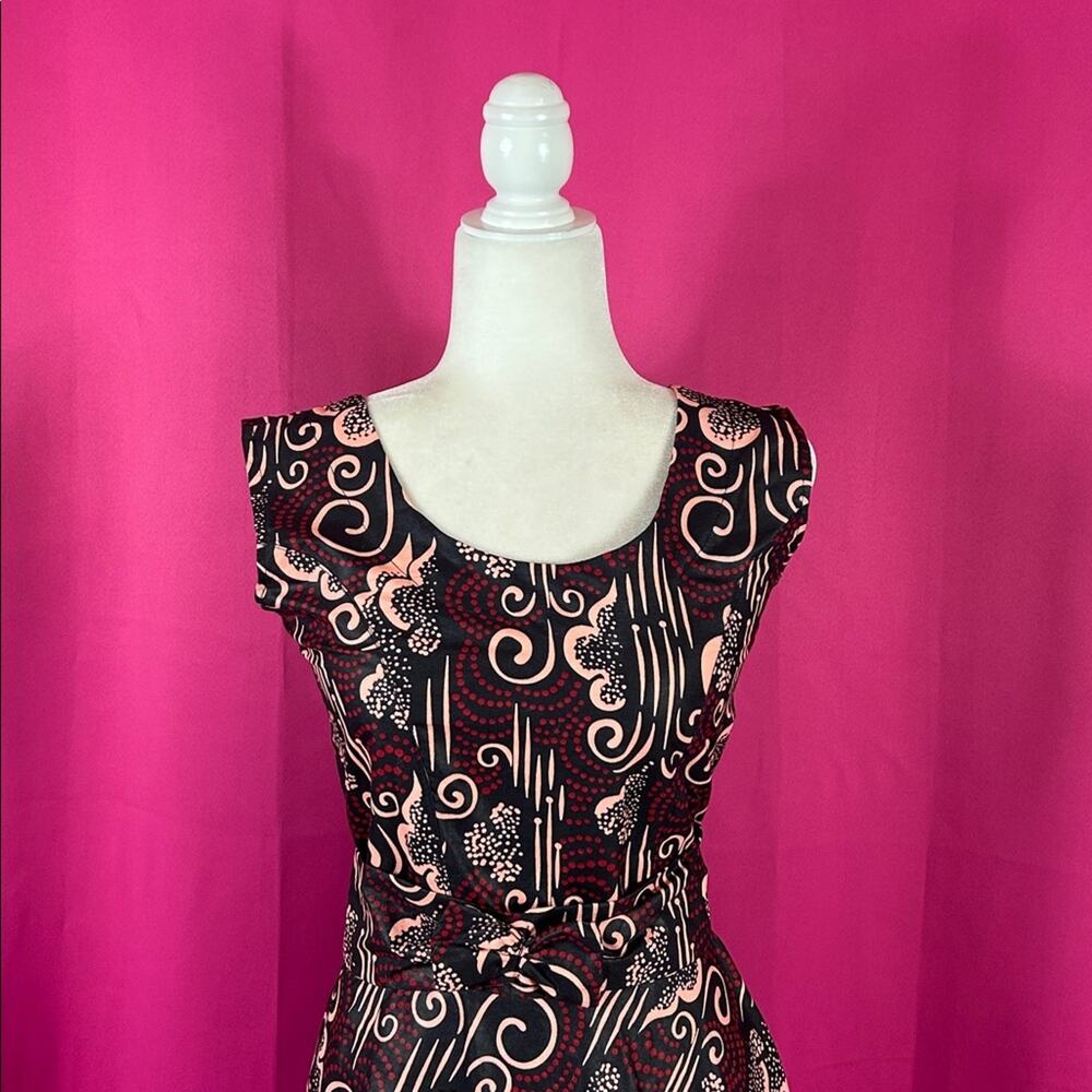Handmade fit and flare cloud print maxi dress, size small - Picture 3 of 6